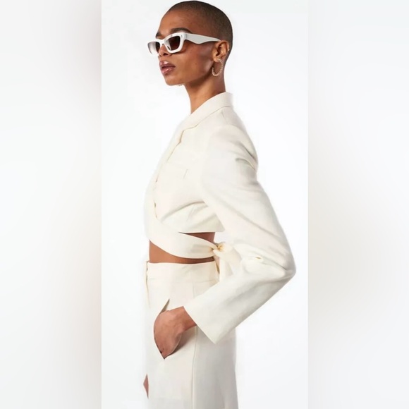 NWT Ronny Kobo Zuna Jacket in Ivory, Size Small, MSRP $378 - Picture 4 of 13